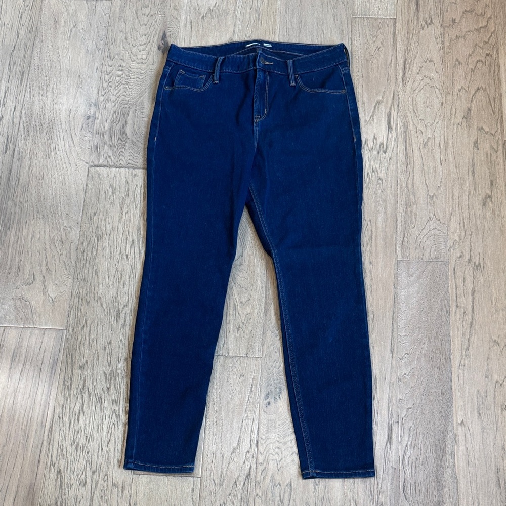 Old Navy Women's Super Skinny High Rise  Jeans - Dark Blue - Size 12P